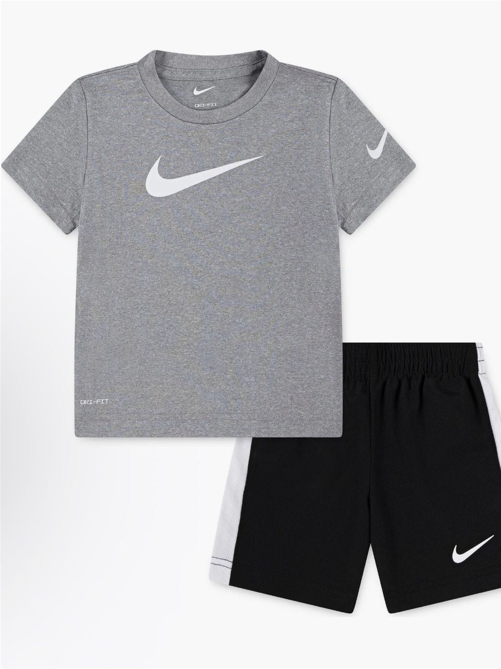 Nike Gray & Black Baby Boys' Athletic Tee and Shorts Set, 12 Months, NWT - Picture 1 of 5